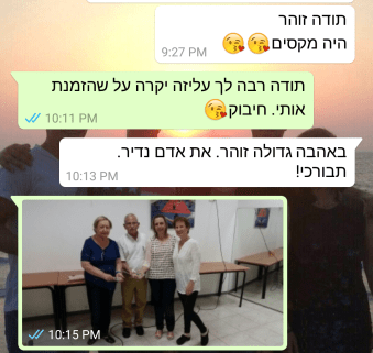 משוב מעליזה מ. אגודות הצפון