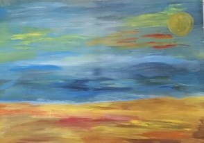 ציור בבת גלים 4